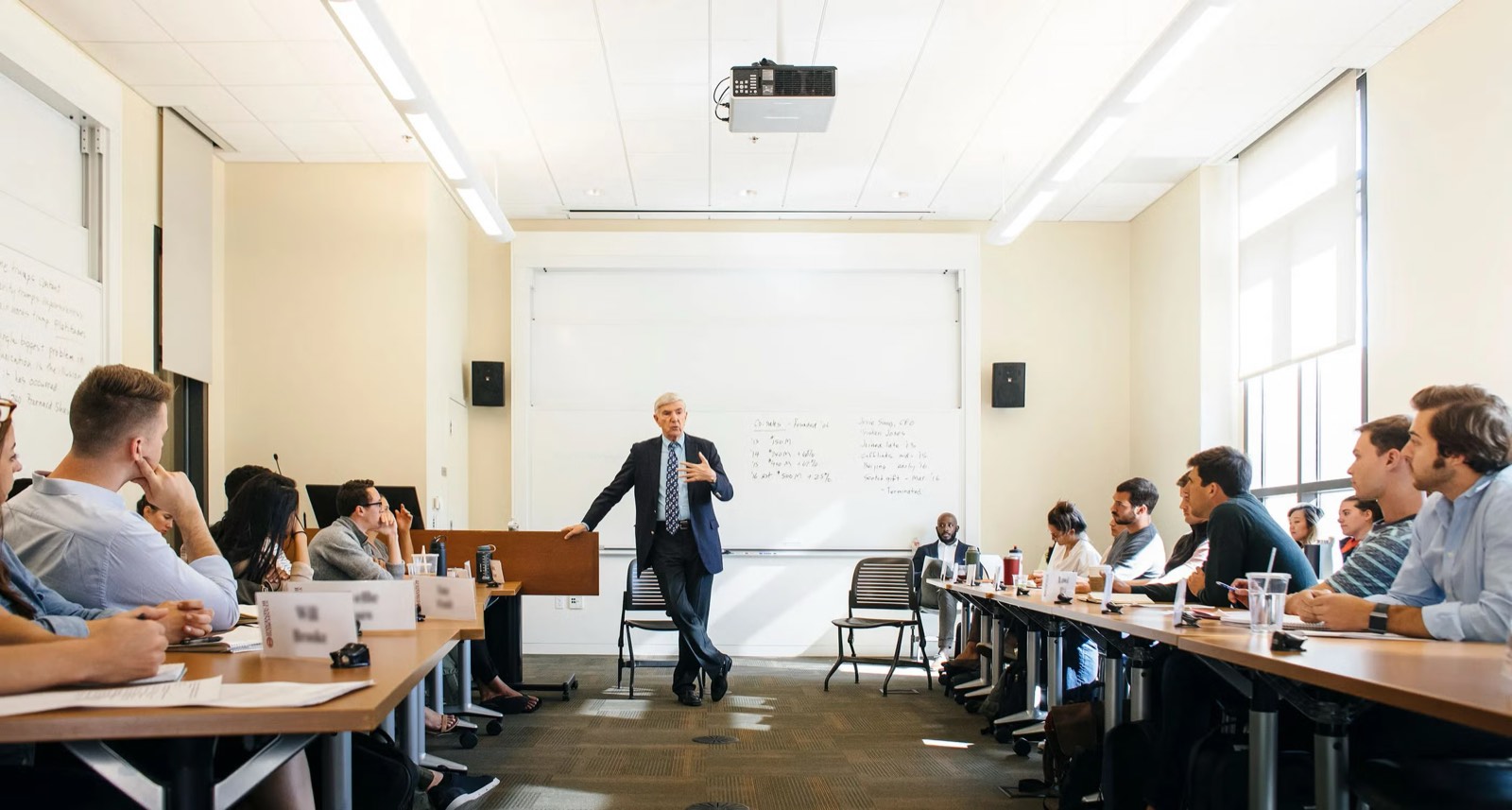 Shayne Fitz-Coy and H. Irving Grousbeck at Stanford Graduate School of Business